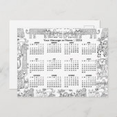 Cats 2026 Calendar Personalized Message or Name Postkarte (Vorne/Hinten)