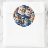 Cats Abschluss Day Runder Aufkleber (Tasche)