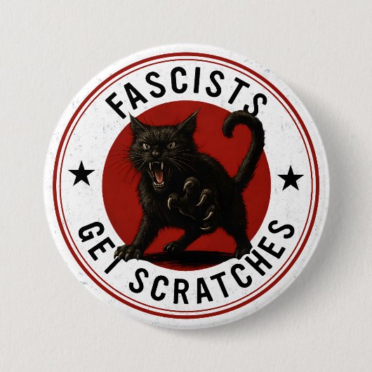 Cats Against Fascists Button (Vorderseite)
