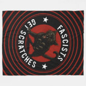 Cats Against Fascists Fleecedecke (Vorderseite (Horizontal))