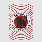 Cats Against Fascists Golfhandtuch (Vorderseite)