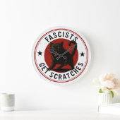 Cats Against Fascists Große Wanduhr (Zuhause)