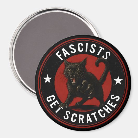 Cats Against Fascists Magnet (Vorderseite/Rückseite)