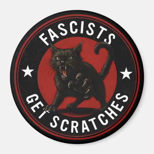 Cats Against Fascists Magnet (Vorne)