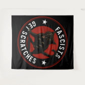 Cats Against Fascists Wandteppich (Vorderseite (Horizontal))