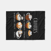 Cats & Coffee Lover Funny Caffeine Quote Cattf Fleecedecke (Vorderseite (Horizontal))