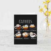 Cats & Coffee Lover Funny Caffeine Quote Cattf Karte (Gelbe Blume)