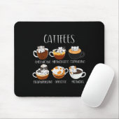 Cats & Coffee Lover Funny Caffeine Quote Cattf Mousepad (Mit Mouse)