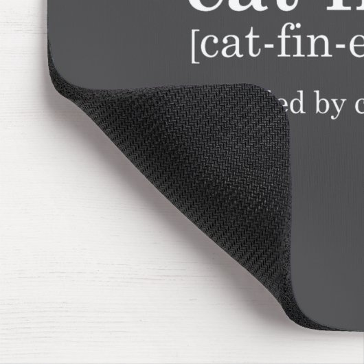 Cats &amp; Coffee Lover Funny Caffeine Quote Coffe Mousepad (Ecke)
