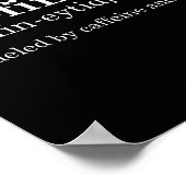 Cats & Coffee Lover Funny Caffeine Quote Coffe Poster (Ecke)