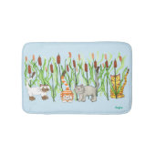Cats and Cattails Badematte (Vorderseite)