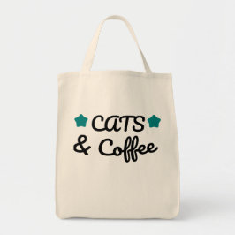 Cats and Coffee – Funny Cat and Coffee Lover Quote Tragetasche