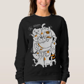 Cats and Coffee Sweatshirt (Vorderseite)
