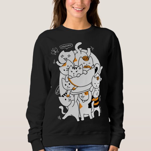 Cats and Coffee Sweatshirt (Vorderseite)