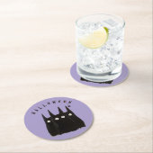 Cats and Halloween Runder Pappuntersetzer (Vor Ort)