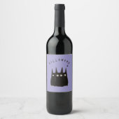 Cats and Halloween Weinetikett (Vorderseite)