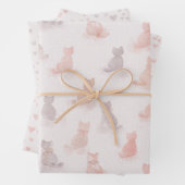 Cats and Hearts Wrapping Paper Set Geschenkpapier Set (Beispiel)