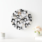 Cats and Hunde Wall Clock Große Wanduhr (Zuhause)