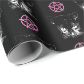 Cats and Pentagrams Geschenkpapier (Rolleneckpunkt)