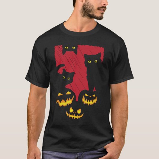 Cats and pumpkin T-Shirt (Vorderseite)