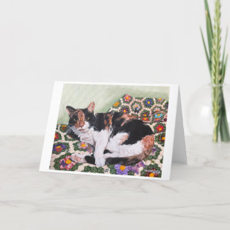 Cats and Quilts-Zoey Thank You Card Dankeskarte