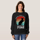 Cats And Wine Makes Everything Fine Cats Vino Wine Sweatshirt (Vorne ganz)