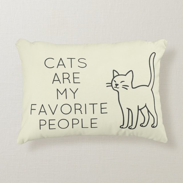 Cats are my favorite people dekokissen (Vorderseite)