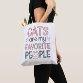"Cats Are My Favorite People" Funny Cat Mom Tasche (Von Nahem)