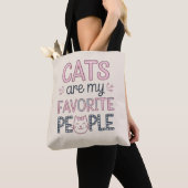"Cats Are My Favorite People" Funny Cat Mom Tasche (Von Nahem)