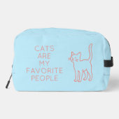 Cats are my favorite people waschbeutel (Rückseite)