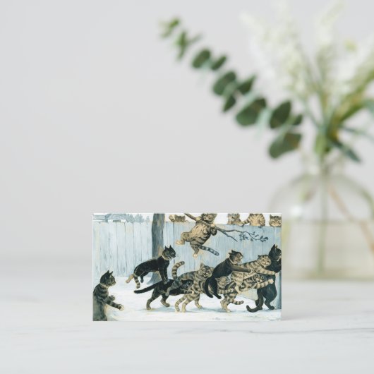 Cats at Play by Louis Wain Visitenkarte (Stehend Vorderseite)