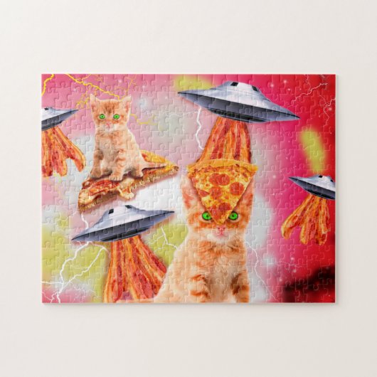 Cats, Bacons und ufos Puzzle (Horizontal)