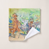 Cats Band, Louis Wain Badhandtuch Set (Waschlappen)