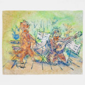 Cats Band, Louis Wain Fleecedecke (Vorderseite (Horizontal))