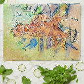 Cats Band, Louis Wain Geschirrtuch (Gefaltet)