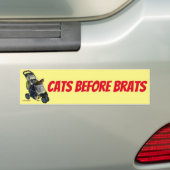 Cats Before Brats Bumper Sticker Autoaufkleber (Auf Auto)