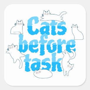 Cats Before Tasks Aufkleber