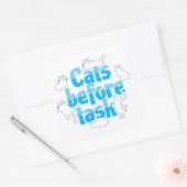 Cats Before Tasks Aufkleber (Umschlag)