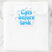 Cats Before Tasks Aufkleber (Tasche)