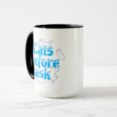 Cats Before Tasks Funny Cat Mug Tasse (Vorderseite Links)