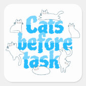Cats Before Tasks Sticker (Vorderseite)