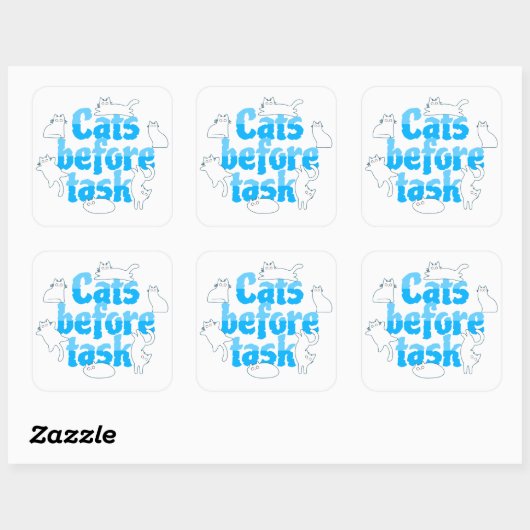 Cats Before Tasks Sticker (Blatt)