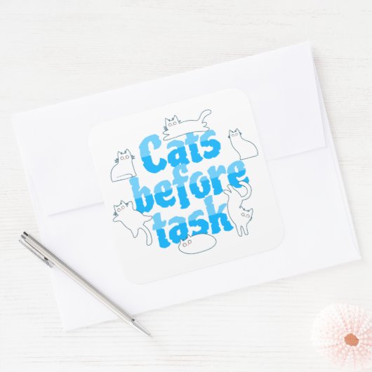 Cats Before Tasks Sticker (Umschlag)