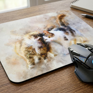 Cats Best Friends Forever Aquarell Mousepad