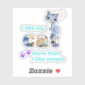 "Cats Better Company than Men" Stilvolle Kunstwerk Aufkleber (Blatt)