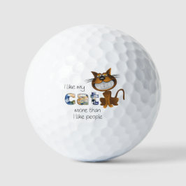 "Cats Better Company Than Men" Stylish Artwork Golfball