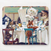 Cat's Breakfast Time, Louis Wain Mousepad (Vorne)