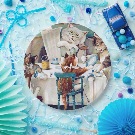 Cat's Breakfast Time, Louis Wain Pappteller (Party)