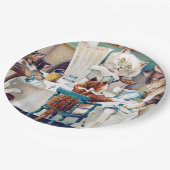 Cat's Breakfast Time, Louis Wain Pappteller (Schrägansicht)