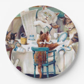 Cat's Breakfast Time, Louis Wain Pappteller (Vorderseite)